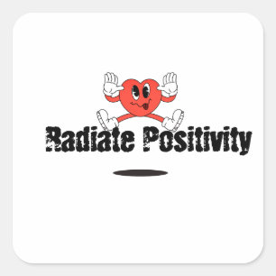 Adesivo Quadrado Positividade radiada