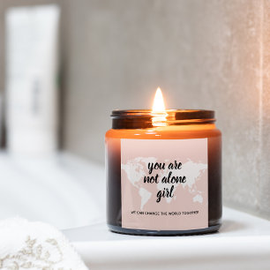 Adesivo Quadrado Positivo, Você Não Está Sozinha Na Citação De Moti