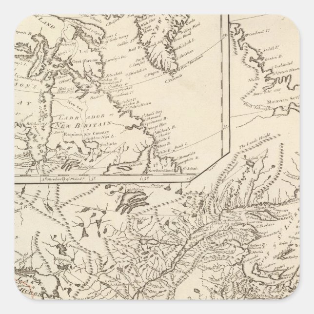 Adesivo Quadrado Posse Britânica na América do Norte (Frente)