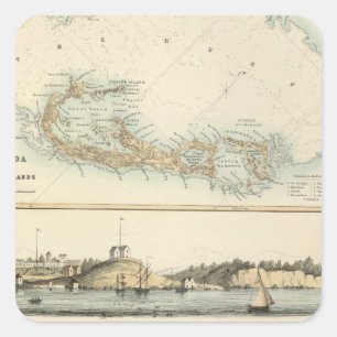 Adesivo Quadrado Possessões indianas ocidentais britânicas