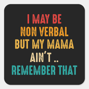 Adesivo Quadrado Posso Ser Não Verbal Autismo Não Verbal Sensibiliz