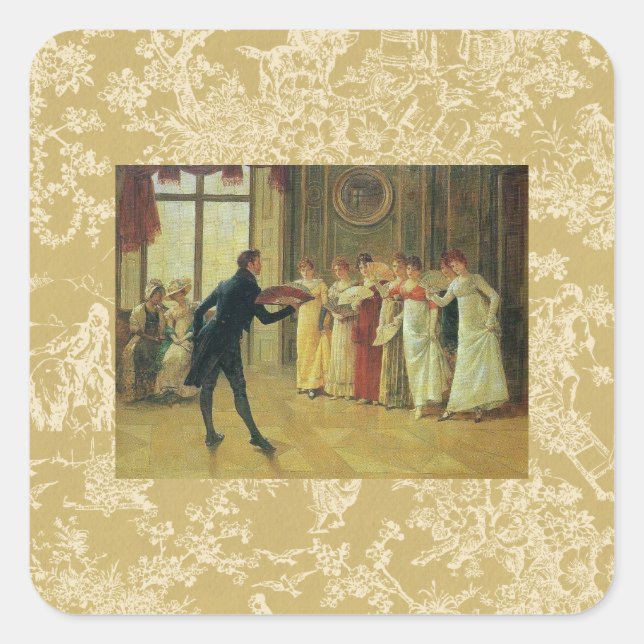 Adesivo Quadrado Posso Ter Esta Dança? (Frente)