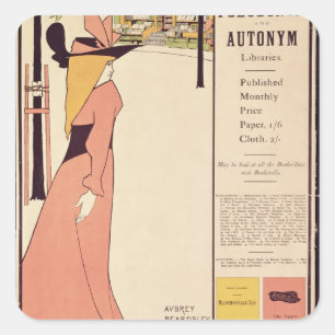 Adesivo Quadrado Poster da publicidade para 'o Book amarelo