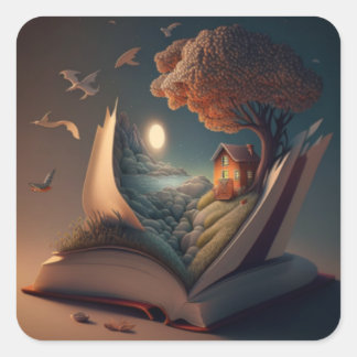 Adesivo Quadrado Poster na Leitura da Porta copos de Vidro da Camis