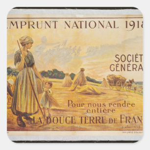 Adesivo Quadrado Poster para o empréstimo para a defesa nacional
