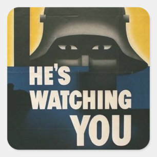 Adesivo Quadrado Poster vintage WWII