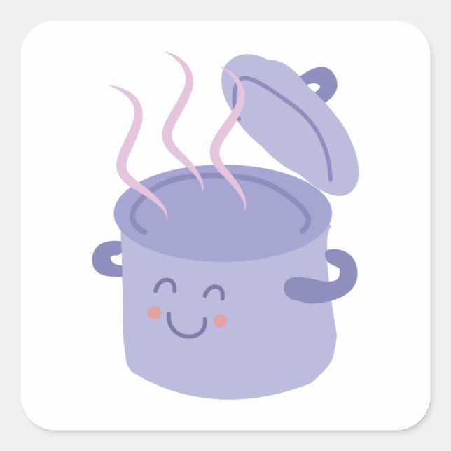 Adesivo Quadrado Pote Cook (Frente)