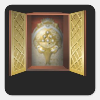 Adesivo Quadrado Pote de decoração para paredes de móveis com falha