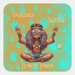 Adesivo Quadrado Potência Chic Colorful-Me Hippie