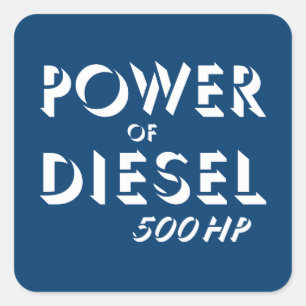 Adesivo Quadrado Potência do diesel