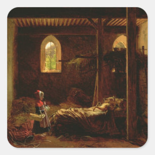 Adesivo Quadrado Pouca capa de equitação vermelha, c.1820