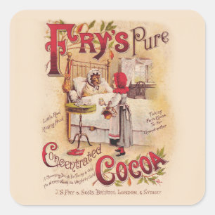 Adesivo Quadrado Pouco cacau da capa de equitação vermelha