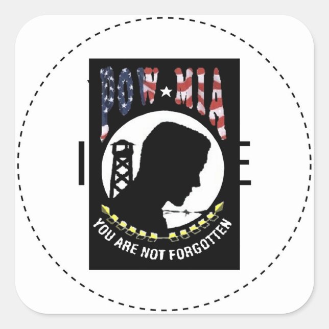 ADESIVO QUADRADO POW/MIA (Frente)
