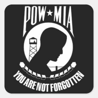 Adesivo Quadrado POW-MIA dos Estados Unidos