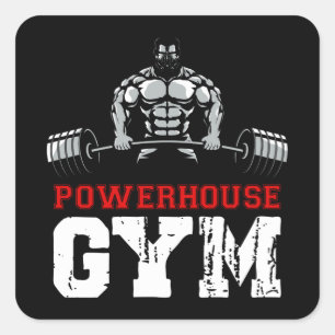 Adesivo Quadrado Powerhouse Gym