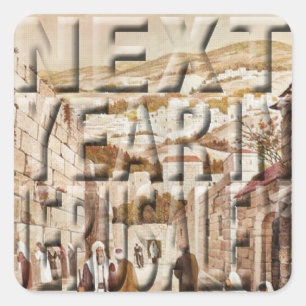 Adesivo Quadrado Praça da Passover Stickers "Jerusalém"