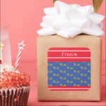 Adesivo Quadrado Praça de Natal Personalizada Holly & Berries<br><div class="desc">Estes doces sagrados e bagas são impressos de uma colagem projetada por Helen McCartney Designs.</div>