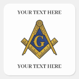Adesivo Quadrado Praça do Compasso e Maçonaria Maçônica Maçom