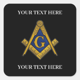 Adesivo Quadrado Praça e compasso da Maçonaria Maçônica Maçom