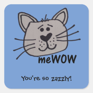 Adesivo Quadrado Praça meWOW Personalizável do Bom Trabalho