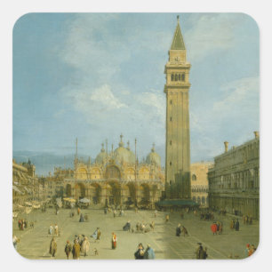 Adesivo Quadrado Praça San Marco de Canaletto  