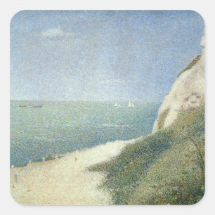 Adesivo Quadrado Praia de Georges Pierre Seurat   em Bas Butin,