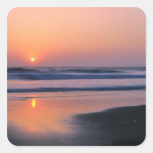 Adesivo Quadrado Praia Estadual de Trinidad, Califórnia. EUA. Mar 2