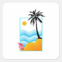 Praia, mar, areia, palmtree, shell