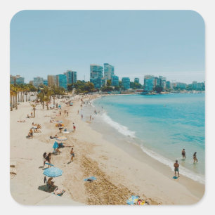 Adesivo Quadrado Praia San Juan - Alicante - Espanha