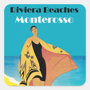 Adesivo Quadrado Praias de Riviera ~ Monterosso