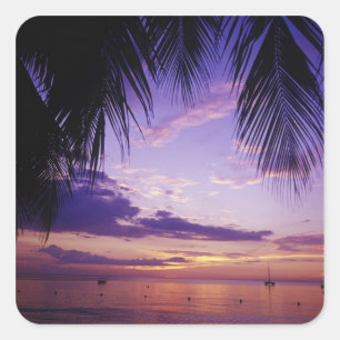 Adesivo Quadrado Praias em Negril, Jamaica 2