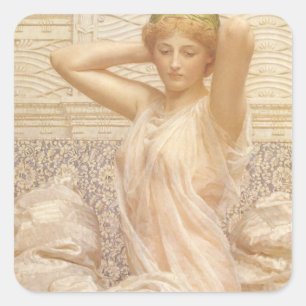Adesivo Quadrado Prata por Albert Joseph Moore, Bela Arte Vitoriana