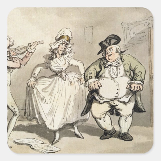 Adesivo Quadrado Prática privada anterior à bola, de Cena (Frente)