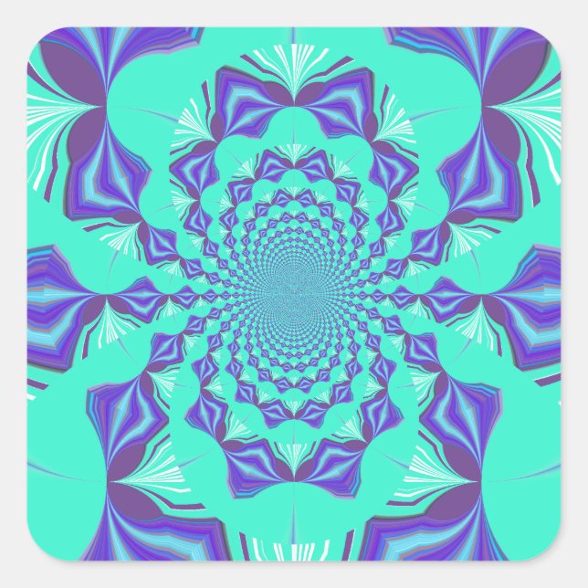 Adesivo Quadrado Precioso azul (Frente)