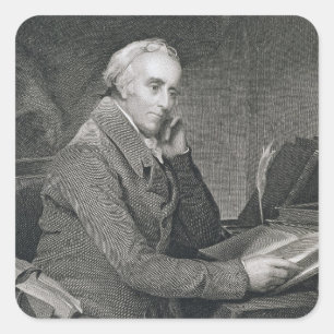 Adesivo Quadrado Precipitação de Benjamin, gravada por Richard W.