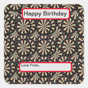 Adesivo Quadrado "Precisão em Camadas: A Arte de Bullseyes Empilhad