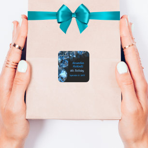 Adesivo Quadrado Prefeito do Partido Negro de Ouros Azuis