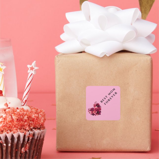 Adesivo Quadrado Premier Sticker - Melhor Mãe para Sempre (Festa)