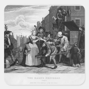 Adesivo Quadrado Prendido para o débito, placa V