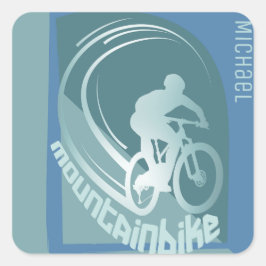 Adesivo Quadrado Presente acessório da Mountainbiker mtb Mountainbi