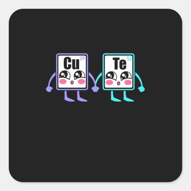Adesivo Quadrado Presente cientista | Presente cientista | Química  (Frente)
