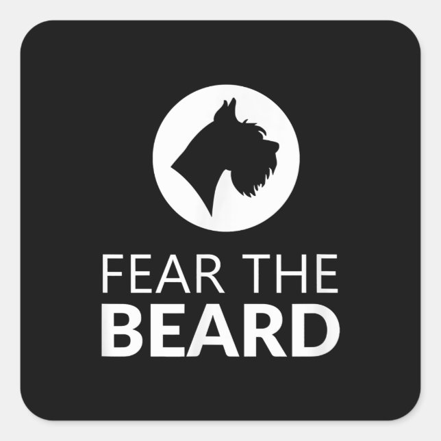 Adesivo Quadrado presente de amante de schnauer engraçado para a ba (Frente)