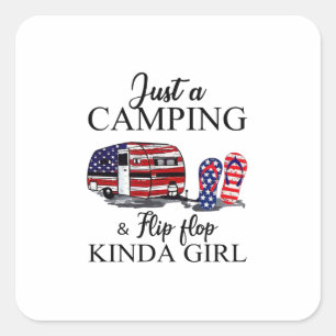 Adesivo Quadrado Presente de Camper Apenas Um Acampamento E Um Na