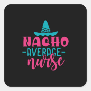 Adesivo Quadrado Presente de Enfermeira Enfermeiro médio de Nacho