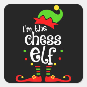 Adesivo Quadrado presente de natal de amigo da família de elf xmas
