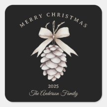 presente de Natal de pinecone branco creme persona