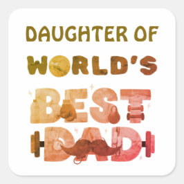 Adesivo Quadrado Presente de Nome Personalizado para Filho ou Filha