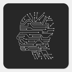 Adesivo Quadrado Presente de Programação de Computação de Codificaç