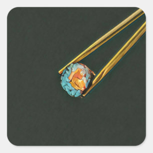 Adesivo Quadrado presente de sushi legal