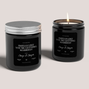 Adesivo Quadrado Presente de Vela de Casamento de Noivado Personali